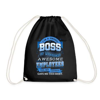 I'm a Proud Boss - Drawstring Bag - black - Front