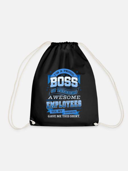 I'm a Proud Boss - Drawstring Bag - black