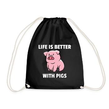 Cochon cochon truie Sweet Love Farmer Gift - Sac de sport léger - noir - Devant