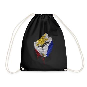 Cadeau de poing pays philippin - Sac de sport léger - noir - Devant