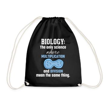 Biologe Biologie Lehrer Schüler Studenten Geschenk - Turnbeutel - Schwarz - Vorne