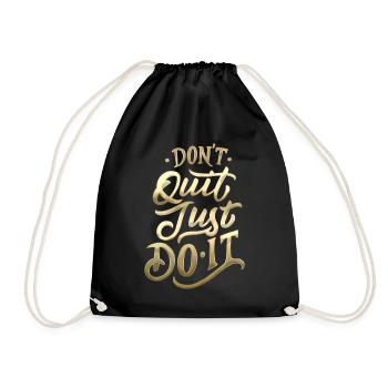 Don't Quit Gradient Script - Turnbeutel - Schwarz - Vorne