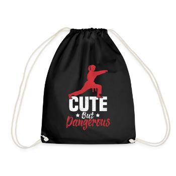 Karaté Girl Combat Sport Femmes Cadeau - Sac de sport léger - noir - Devant
