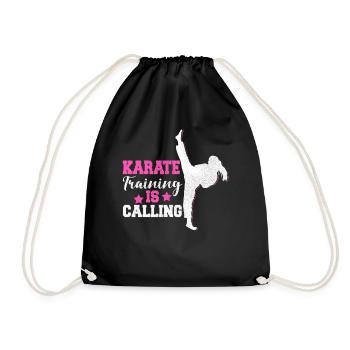 Karaté Girl Combat Sport Femmes Cadeau - Sac de sport léger - noir - Devant