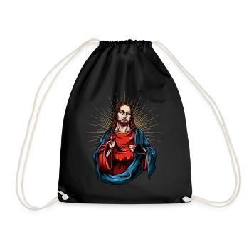 Jesus Christus - Turnbeutel - Schwarz - Vorne