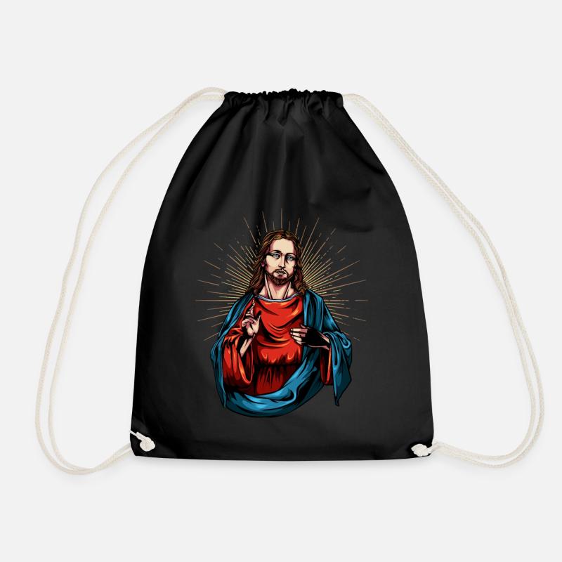 Jesus Christus - Turnbeutel - Schwarz