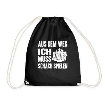 Schach - Turnbeutel - Schwarz - Vorne