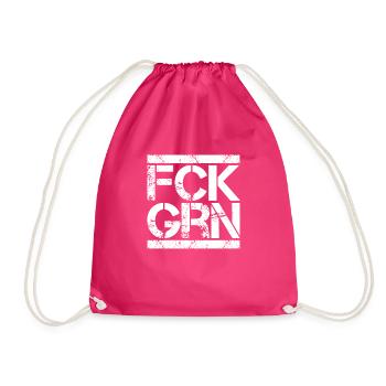 FCK GRN Anti Grünen Fuck Grüne Gegen Links Politik - Turnbeutel - Fuchsia - Vorne