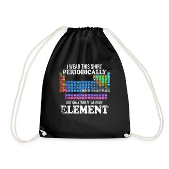 Funny chemistry chemist element - Drawstring Bag - black - Front