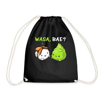 Niedliche Sushi Wasabi Paare Wasa Bae - Turnbeutel - Schwarz - Vorne