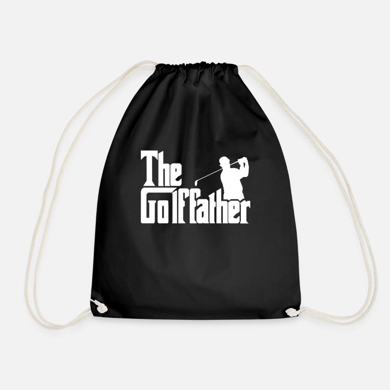 Funny Golfer Gift - Drawstring Bag - black