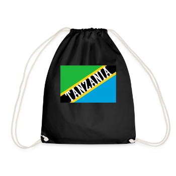 Tanzania Tanzania Tanzania - Drawstring Bag - black - Front