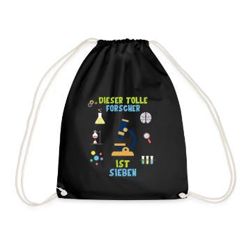 DIESER TOLLE FORSCHER IST SIEBEN - Sac de sport léger - noir - Devant