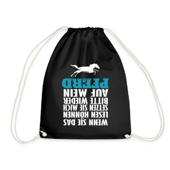 Horse riding Horse Horse riding - Drawstring Bag - black - Front