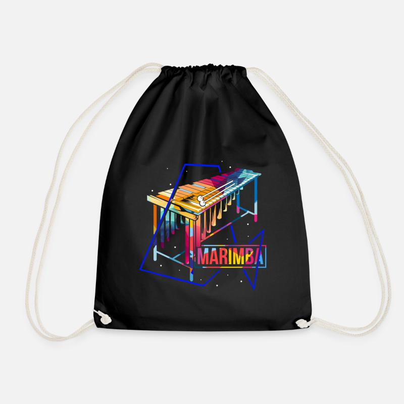 Marimba Polygon - Turnbeutel - Schwarz