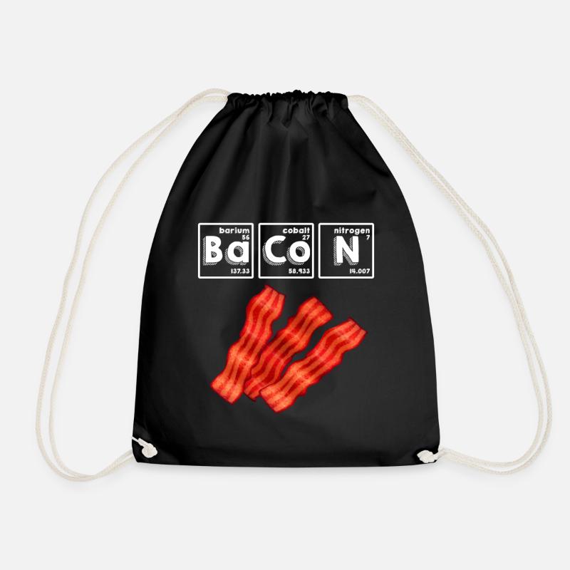 Bacon Science Periodic Table Chercheur scientifique - Sac de sport léger - noir