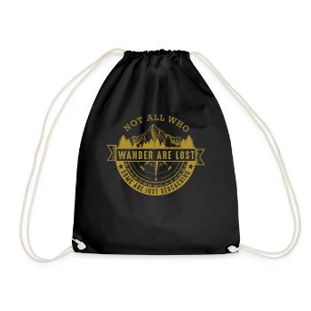 Geocaching - Drawstring Bag - black - Front