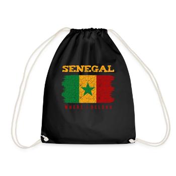 Senegal - Turnbeutel - Schwarz - Vorne