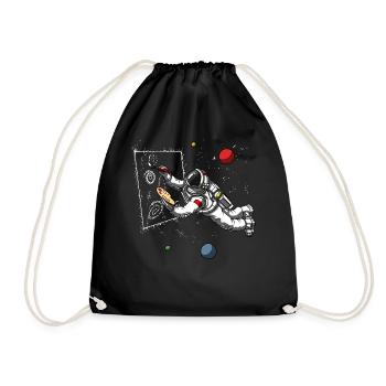 Astronaute de l'espace Artiste peintre Cosmic Galaxy - Sac de sport léger - noir - Devant