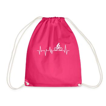 cycling - Drawstring Bag - fuchsia - Front