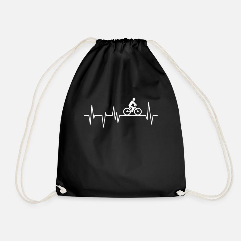 cycling - Drawstring Bag - black