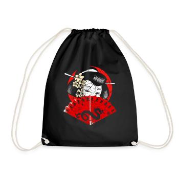 Geisha Kimono Japan Art Tokyo - Drawstring Bag - black - Front