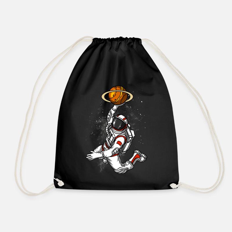 Basketball Astronaut Space Cosmic Planet - Turnbeutel - Schwarz