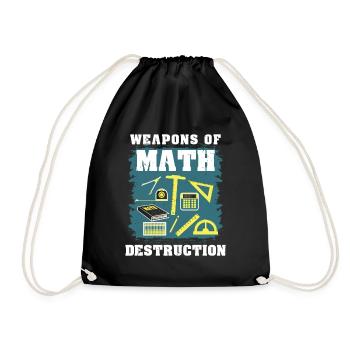 Math math gift - Drawstring Bag - black - Front