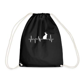 Rongeur de lapin battement de coeur lapin - Sac de sport léger - noir - Devant
