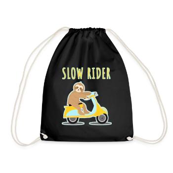 Paresseux conduite moto scooter - Sac de sport léger - noir - Devant