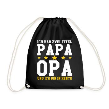 Papa retraite pensionné retraite pensionné retraite - Sac de sport léger - noir - Devant