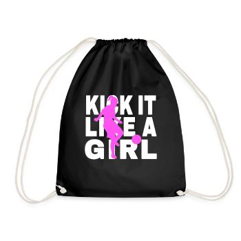 Football Women's Women's Football Slogan - Drawstring Bag - black - Front