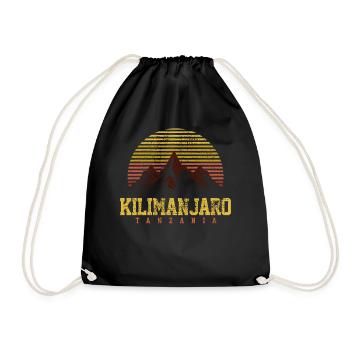 Kilimanjaro Tanzania - Drawstring Bag - black - Front