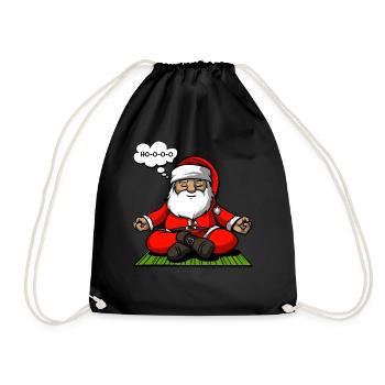 Santa Zen Yoga Méditation Noël - Sac de sport léger - noir - Devant