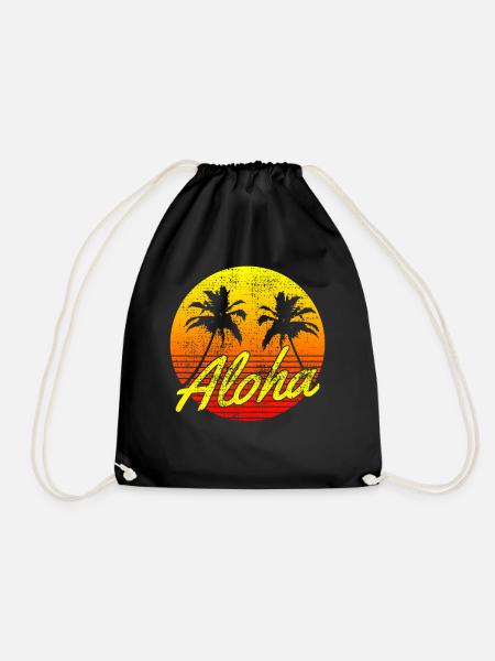 Aloha - Turnbeutel - Schwarz