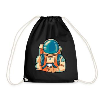 Kaffee Barista Astronaut Espresso Weltraum Filter - Turnbeutel - Schwarz - Vorne