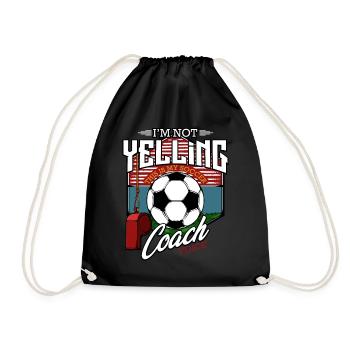 Fußballtrainer Cool Coach Lustige Sprüche Geschenk - Turnbeutel - Schwarz - Vorne