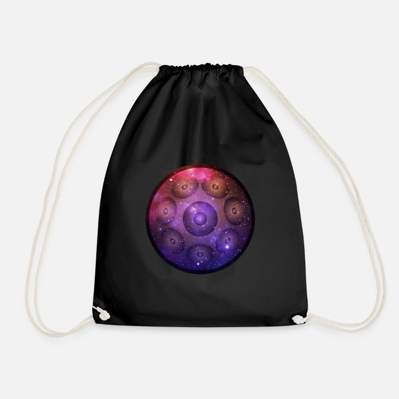 Gorgeous Handpan Hang Universe shirt design - Drawstring Bag - black