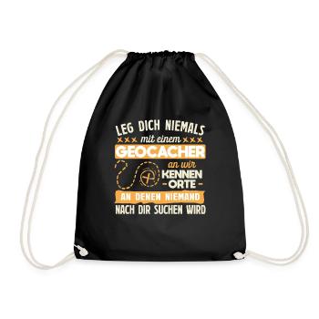 Geocaching Geocacher Proverbe - Sac de sport léger - noir - Devant