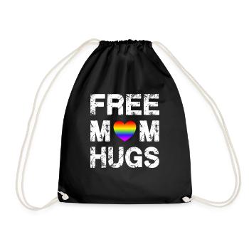 Free Mom Hugs Rainbow LGBT Gay Pride Flag - Sac de sport léger - noir - Devant