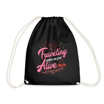 Vie de voyage - Sac de sport léger - noir - Devant