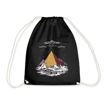 Pyramides Egyptiennes Conspiration des extraterrestres Antarctique OVNI - Sac de sport léger - noir - Devant