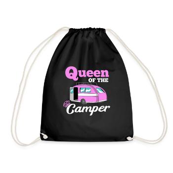 Queen Of The Camper - Drawstring Bag - black - Front