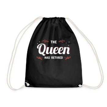 The Queen Has Retired - Drawstring Bag - black - Front