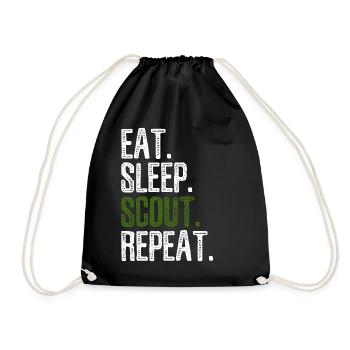 Scouting - Drawstring Bag - black - Front