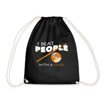 billiards - Drawstring Bag - black - Front