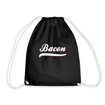 Bacon Schinken Speck - Turnbeutel - Schwarz - Vorne