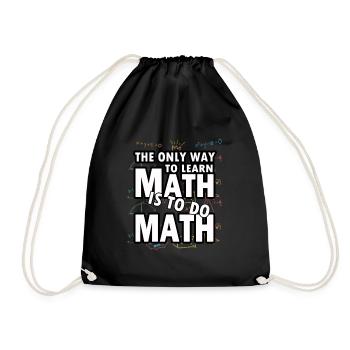 Mathematik Mathe Mathematiker Experiment geschenk - Turnbeutel - Schwarz - Vorne