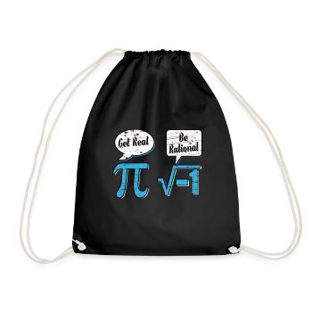 Mathematik Mathe Mathematiker Experiment geschenk - Turnbeutel - Schwarz - Vorne