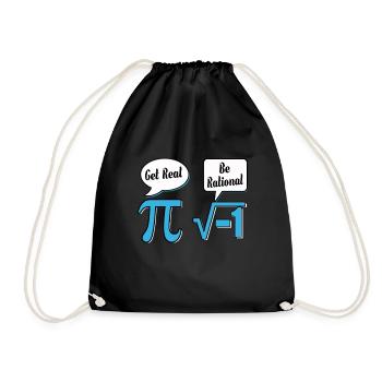 Mathematik Mathe Mathematiker Experiment geschenk - Turnbeutel - Schwarz - Vorne